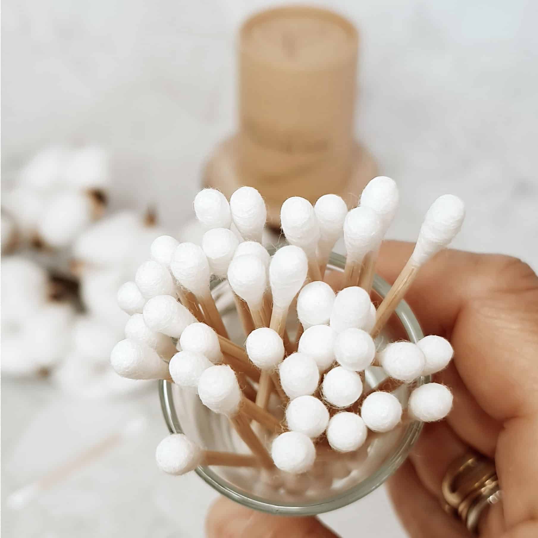 Bamboo Cotton Earbuds • Microgarden