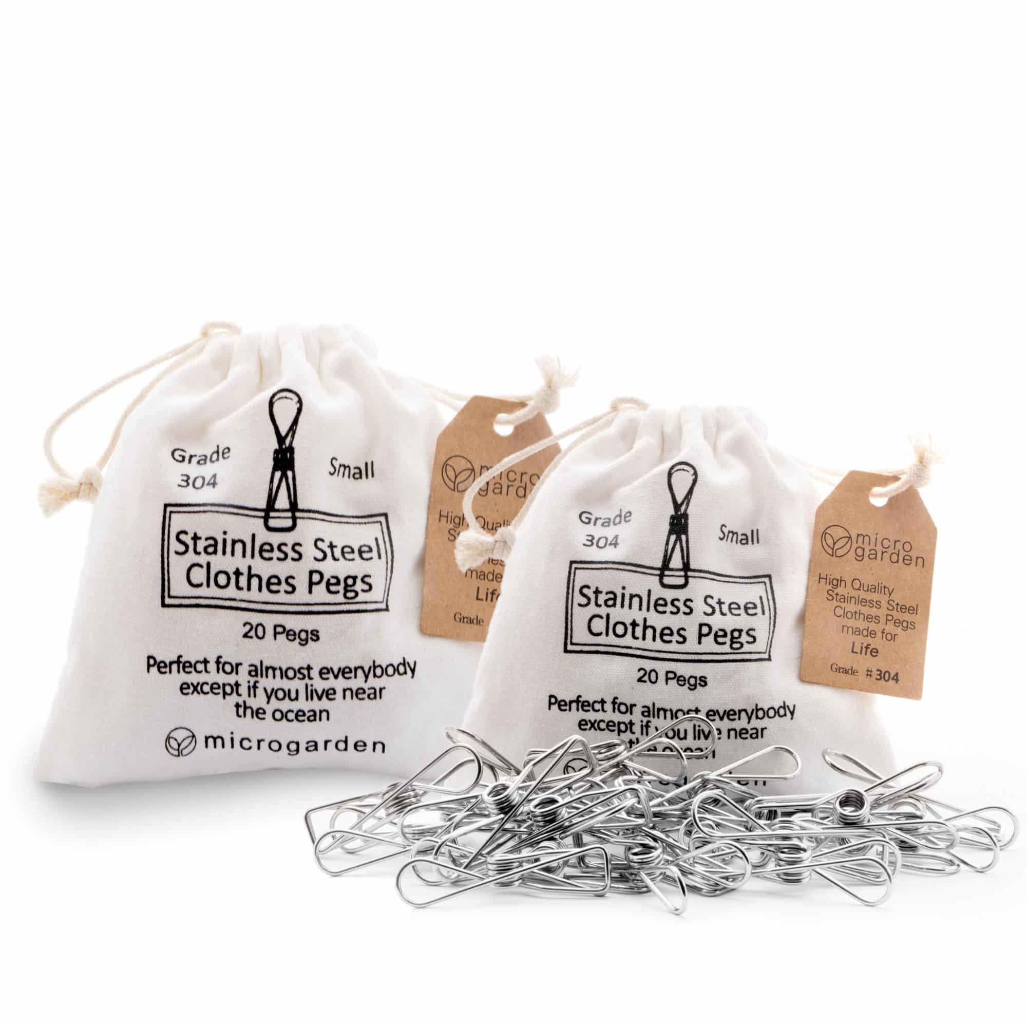 Stainless Steel PegsGrade 304Pack of 40 • Microgarden