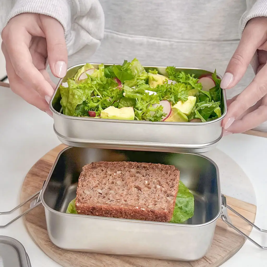 Double Layered Stainless Steel Bento Lunch Box