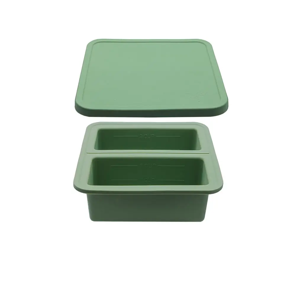 Silicone Freezer Tray 2 portion- Eucalyptus