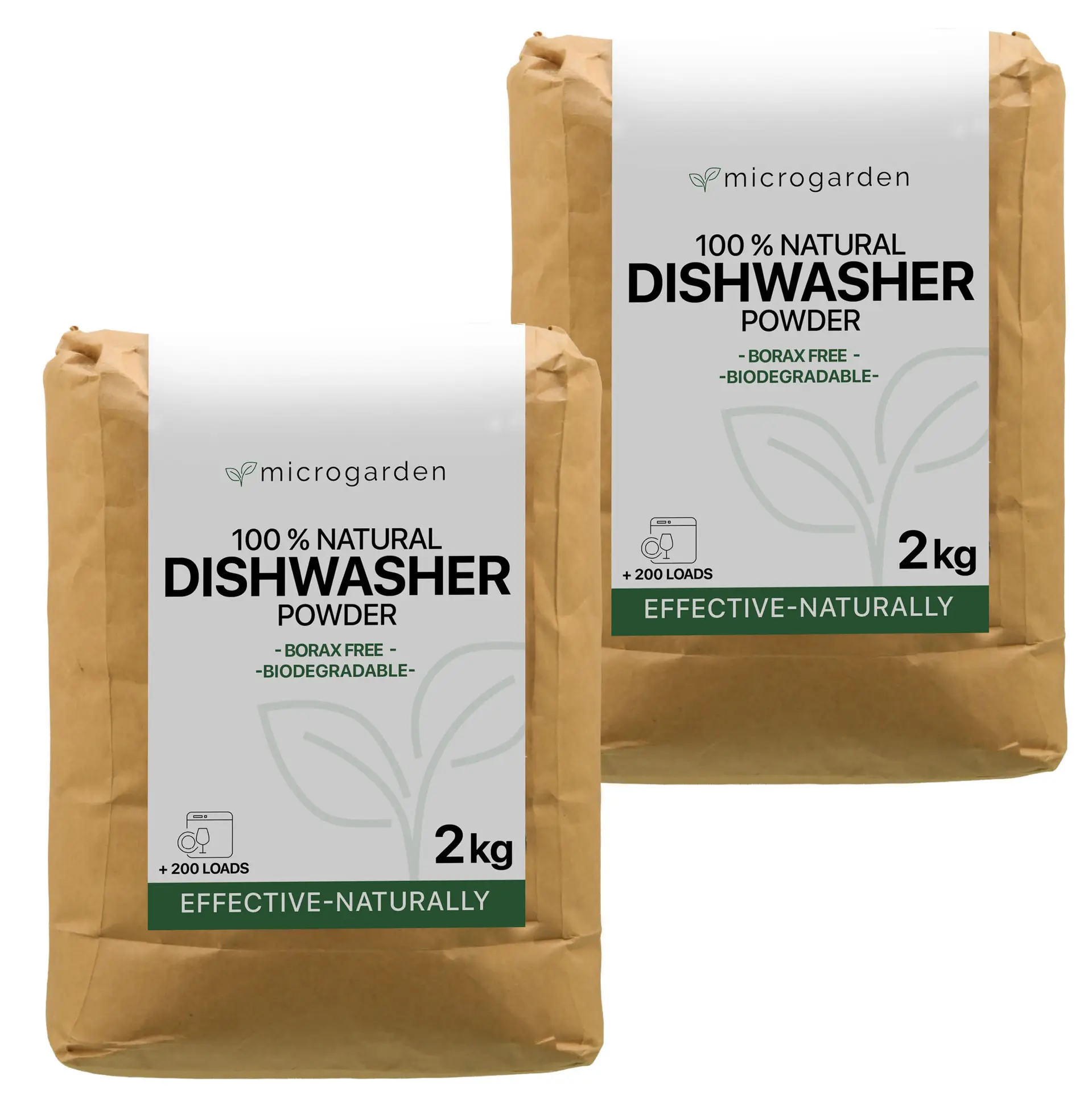 100 % Natural Dishwasher Powder Twin Pack (2 x 2KG)