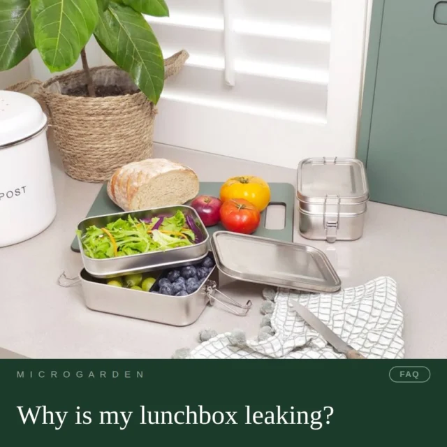 Ever wondered why your stainless steel lunchbox leaks? 🙋 We get this question a lot! The silicone seal lives in the top lid only — so it’s designed for solid foods, not liquids. Swipe through to see exactly how it works, plus why stainless steel is the smarter, healthier choice for your lunchbox. 🌿

Hashtags:
#microgarden #sustainableliving #plasticfree #ecofriendly #stainlesssteellunchbox